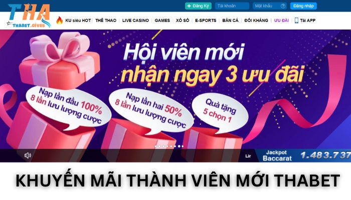 Người chơi mới nhận nhiều khuyến mãi Thabet 